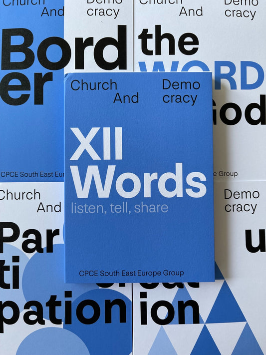 XII Words: Listen, Tell, Share - Flashcards for Discussion on Church and Democracy